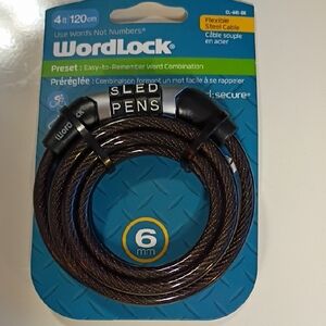 Brown Flexible Steel Cable Lock